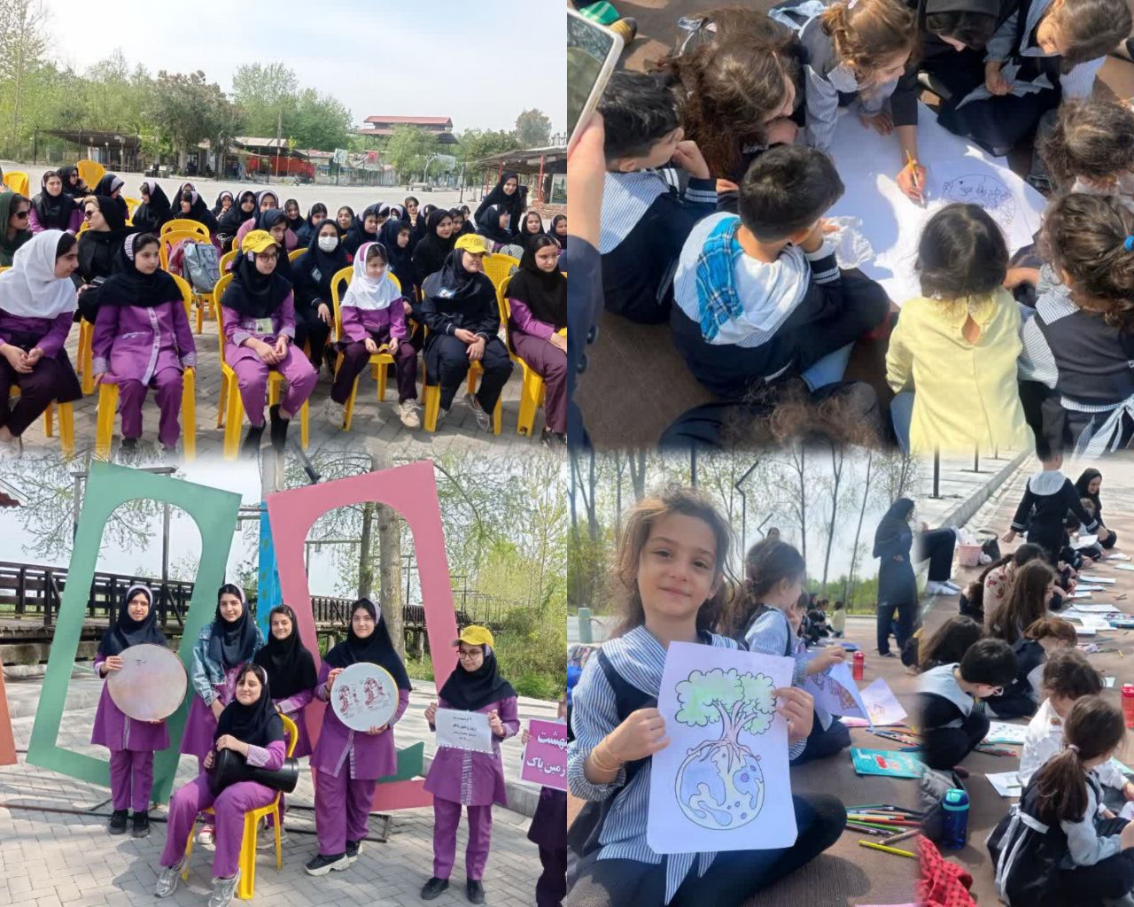 خانه محیط زیست بندرکیاشهر در هفته زمین پاک میزبان دانش آموزان مدارس شهر بود